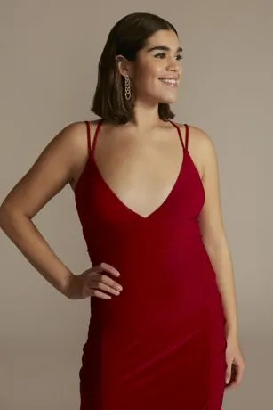 Ruched Panel Plunging Sheath Gown - Image 6