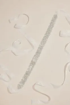 Embellished Organza Ribbon Sash