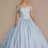 Glitter Knit Corset Quince Ball Gown