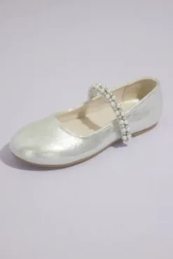 Metallic Mary Jane Ballet Flats