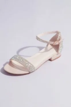 Crystal-Encrusted Flat Sandals