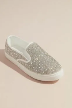 Crystal Embellished Slip-On Sneaker