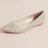 Crystal And Iridescent Stone Ballet Flats