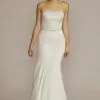 Satin Strapless Mermaid Wedding Dress