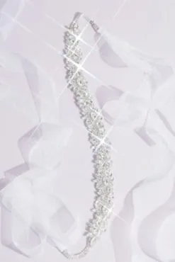 Pear And Marquise Crystal Scallop Sash