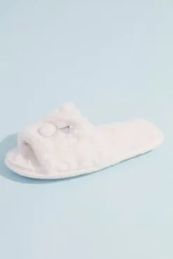Fuzzy Bride Slide Slippers