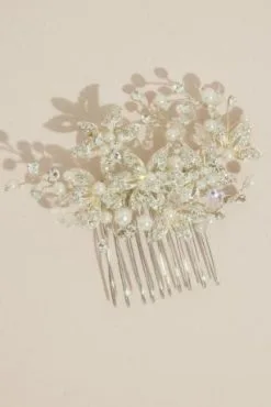 Crystal Floral Spray Decorative Hair Comb
