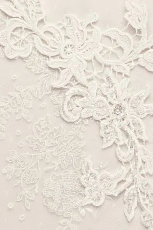 Petite Organza Ruffle Skirt Wedding Dress - Image 3