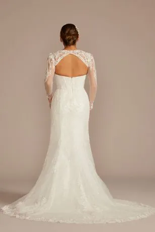 Beaded Lace Wedding Dress With Removable Sleeves - Image 2