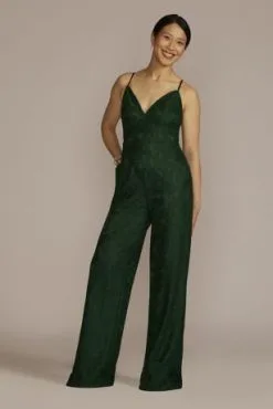 Allover Lace V-Neck Jumpsuit
