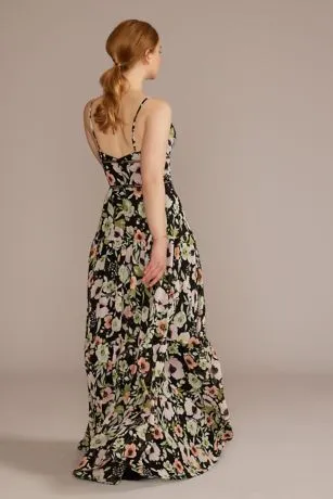 V-Neck Floral Print Maxi Dress - Image 2