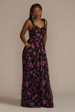 Floral Embroidered Sweetheart A-Line