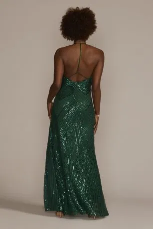 Sequined V-Neck Sheath - Image 2