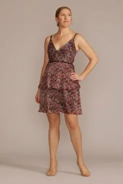 Floral Print Tiered Ruffled Dress