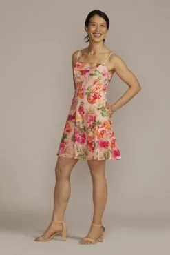 Floral Patterned Lace A-Line