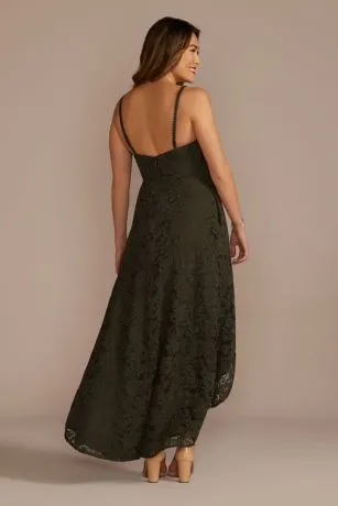 High-Low Corded Lace A-Line Dress - Image 2