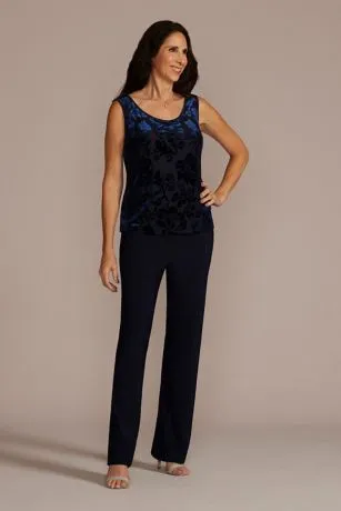 Burnout Velvet Three Piece Pantsuit - Image 2