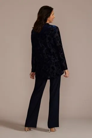 Burnout Velvet Three Piece Pantsuit - Image 4