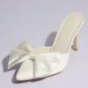 Big Bow Satin Mules