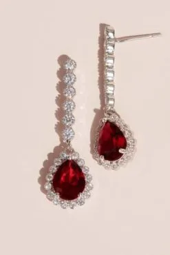 Pear Sapphire Drop Earrings
