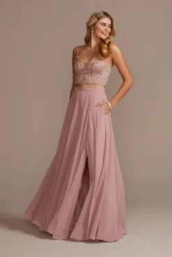 Bridesmaid Separates Beaded Spaghetti Strap Top