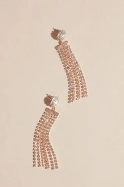 Crystal Fringe Sweep Earrings