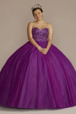 Beaded Bodice Ball Gown Quince Dress With Bolero