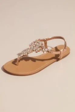 Jeweled T Strap Sandal