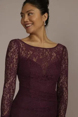 Long-Sleeve Lace Bridesmaid Dress With Slit - Image 2