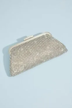 Crystal Mesh Clutch With Sparkle Clasp