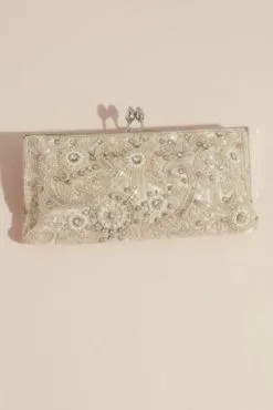 Floral Flourish Crystal Encrusted Clutch