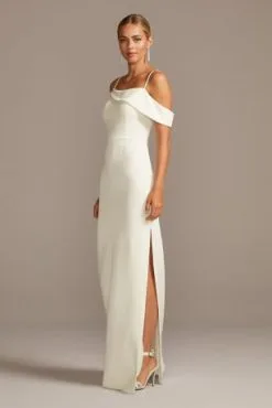 Asymmetric Off The Shoulder Sheath Dress