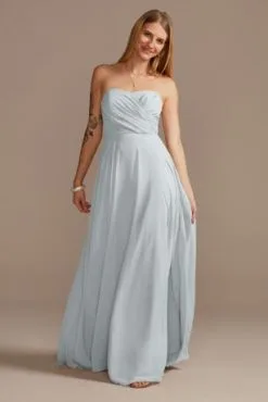 Strapless Full Skirt Tall Bridesmaid Dress