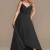 Lace Chiffon High-Low Bridesmaid Dress
