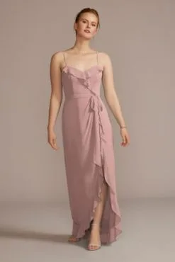 Chiffon Ruffle High-Low Bridesmaid Dress
