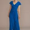 Chiffon High-Low Ruffle Bridesmaid Dress