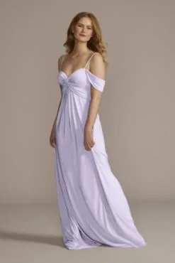 Jersey Twist Knot Empire Waist Bridesmaid Dress