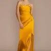 Strapless Charmeuse Bridesmaid Dress With Ruching