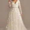 Illusion Long Sleeve Wedding Dress
