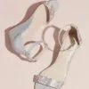 Crystal-Topped Wedge Sandals With Ankle Strap