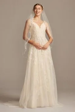 A-Line Wedding Dress With Double Straps
