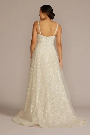 Embroidered Lace A-Line Wedding Dress - Image 2