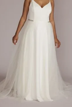 Embellished Waistband Tulle Overskirt