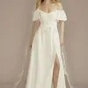 Recycled Crepe Off-the-Shoulder Wedding Dress