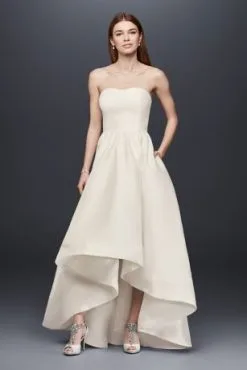 Mikado High-Low Wedding Dress