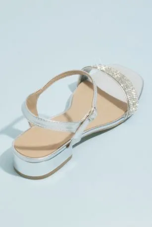 Metallic Quarter Strap Flat Sandals - Image 2