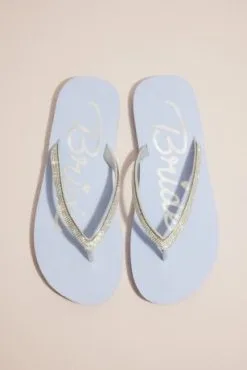 Bride Flip-Flops With Crystal Straps