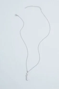 Teardrop Cubic Zirconia Crystal Pendant Necklace