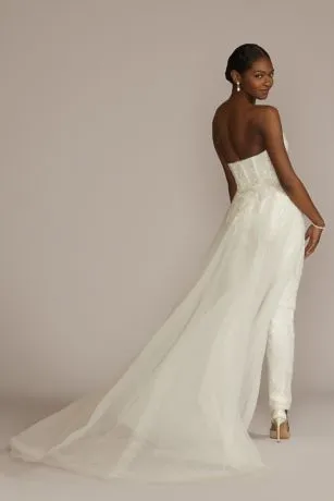 Embellished Bridal Jumpsuit With Overskirt - Image 3