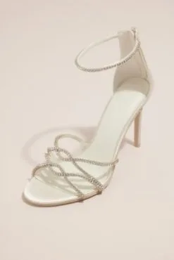 Entwined Crystal Satin Stilettos